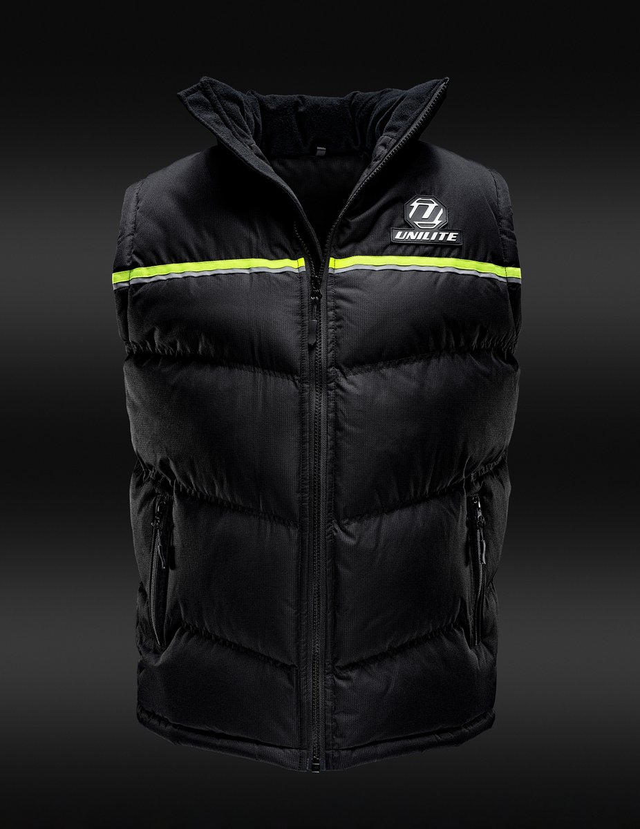 Uniliteuk's tweet photo. Look smart whilst you're working hard and keeping warm with our new gilet 😍 Definitely needed for braving the elements, we can't wait for these to arrive! Plus they look great with a #Unilite or #TradeLegends hoodie too ...💛 #BuiltTough https://t.co/tBS6SfIYAh