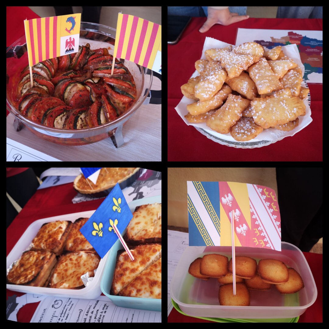 BerlangaKa101's tweet photo. Hoy 1ºConcurso gastronómico de cocina francesa organizado por @SaraFLE3 nos hemos puesto las botas probando platos típicos de Francia, como "la ratatouille" o “la quiche lorraine”. Jurado formado por @ticandtecno @TicandBio @nieves_espanol #berlangaka101 @IESBerlanga1 @sepiegob https://t.co/IQFFh8zV1B
