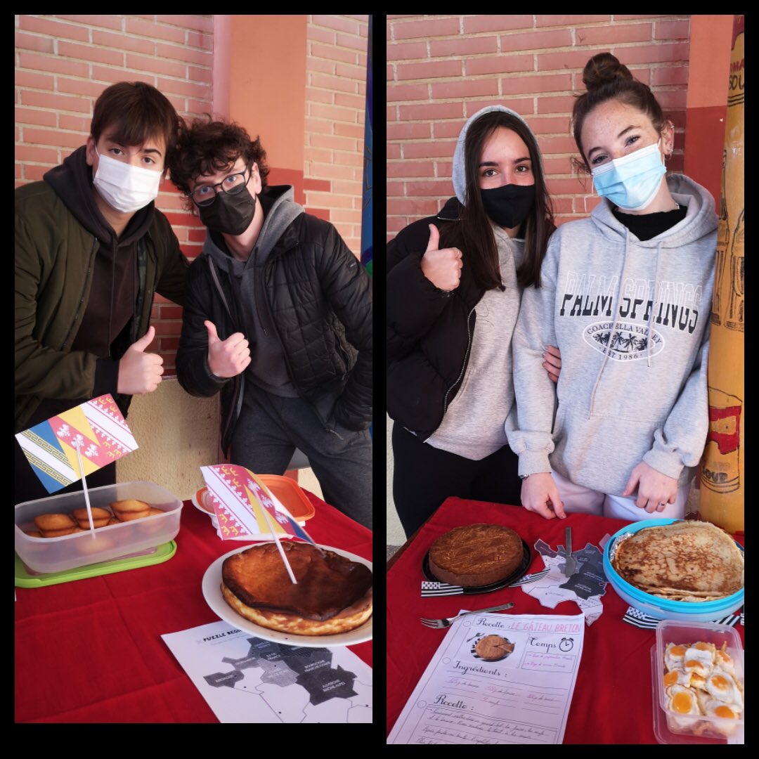 BerlangaKa101's tweet photo. Hoy 1ºConcurso gastronómico de cocina francesa organizado por @SaraFLE3 nos hemos puesto las botas probando platos típicos de Francia, como "la ratatouille" o “la quiche lorraine”. Jurado formado por @ticandtecno @TicandBio @nieves_espanol #berlangaka101 @IESBerlanga1 @sepiegob https://t.co/IQFFh8zV1B