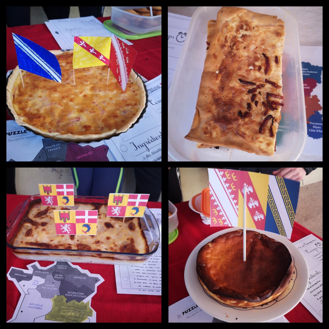 BerlangaKa101's tweet photo. Hoy 1ºConcurso gastronómico de cocina francesa organizado por @SaraFLE3 nos hemos puesto las botas probando platos típicos de Francia, como "la ratatouille" o “la quiche lorraine”. Jurado formado por @ticandtecno @TicandBio @nieves_espanol #berlangaka101 @IESBerlanga1 @sepiegob https://t.co/IQFFh8zV1B