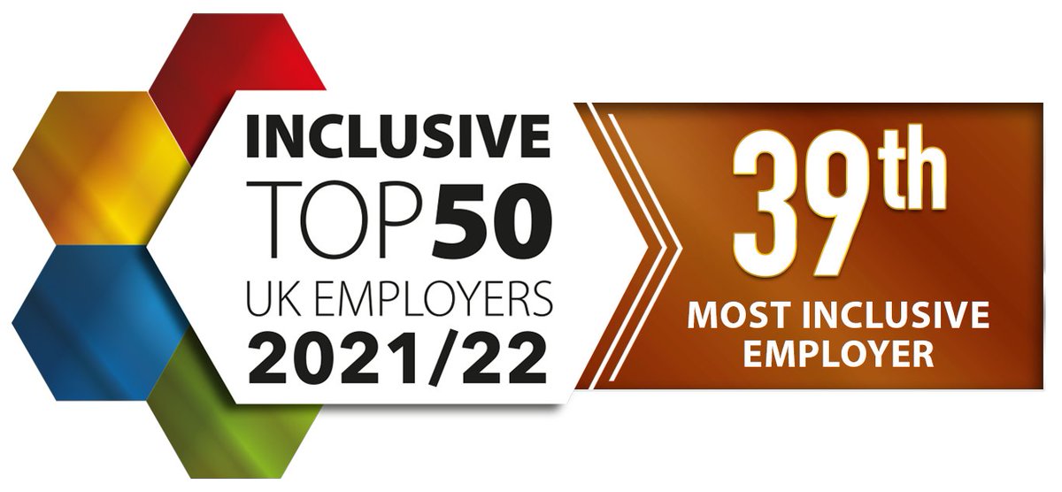 We've been ranked 39th in the Inclusive Top 50 Employers Index 2021🙌🎉

Read more👉ow.ly/bHSO50H7fGl