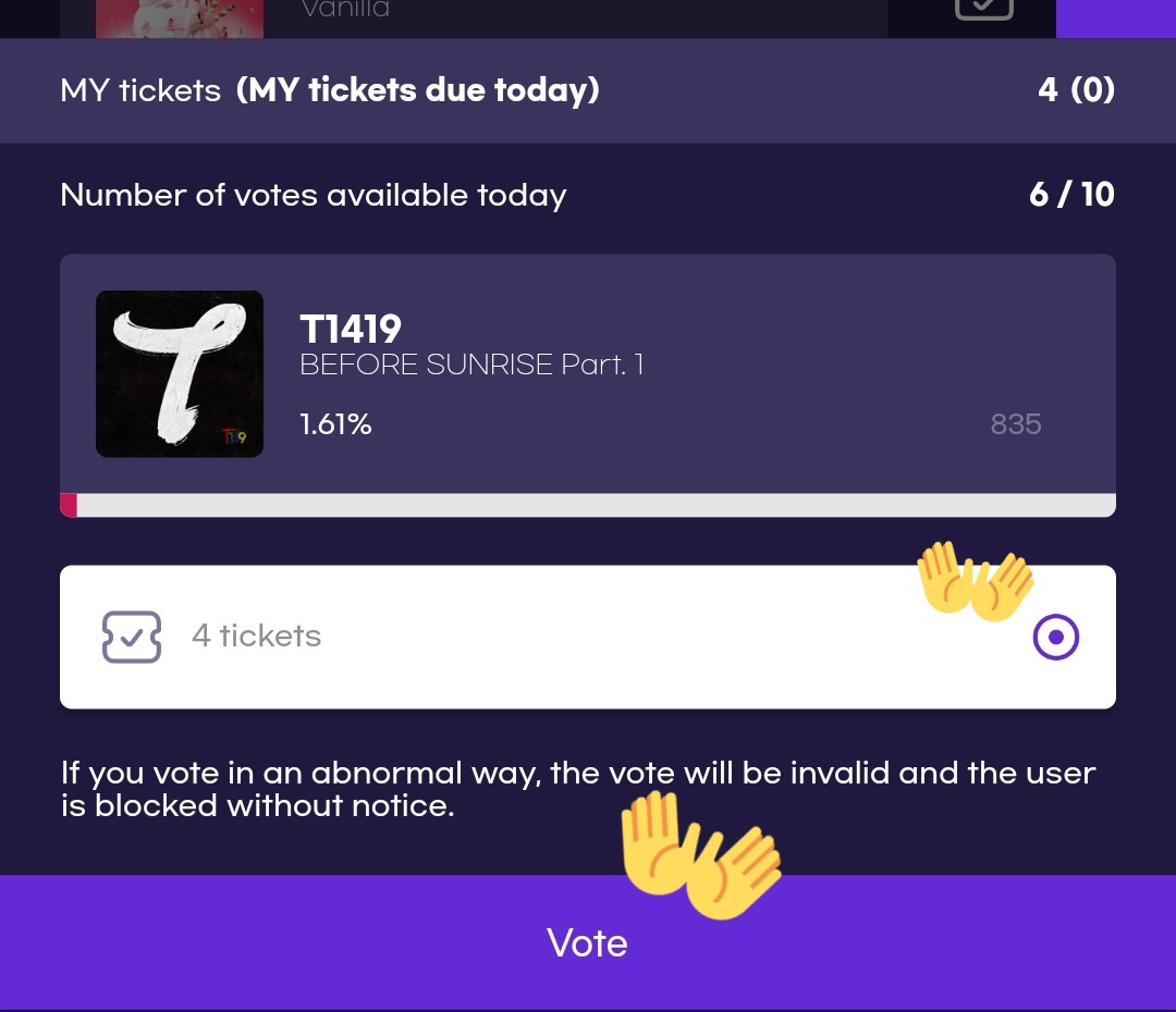 EdelweissUnion's tweet photo. 4. Eligen la cantidad y cambian

— CÓMO VOTAR:
1. Buscan a los chicos en categoría Rookie
2. Ponen sus tickets y votan https://t.co/kkzQHOlqxe