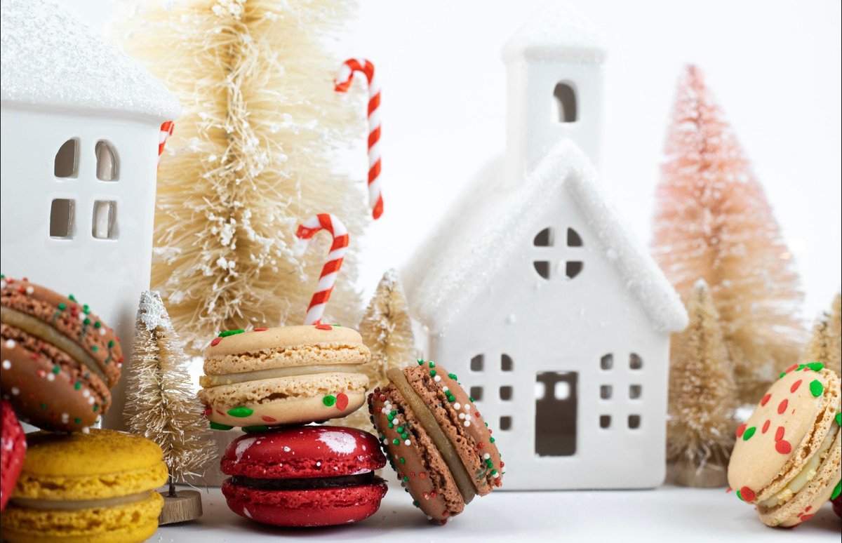 A Christmas village is only as good as it’s Macarons. 🎄🎅💯 Which on of our Christmas macs is your favorite?