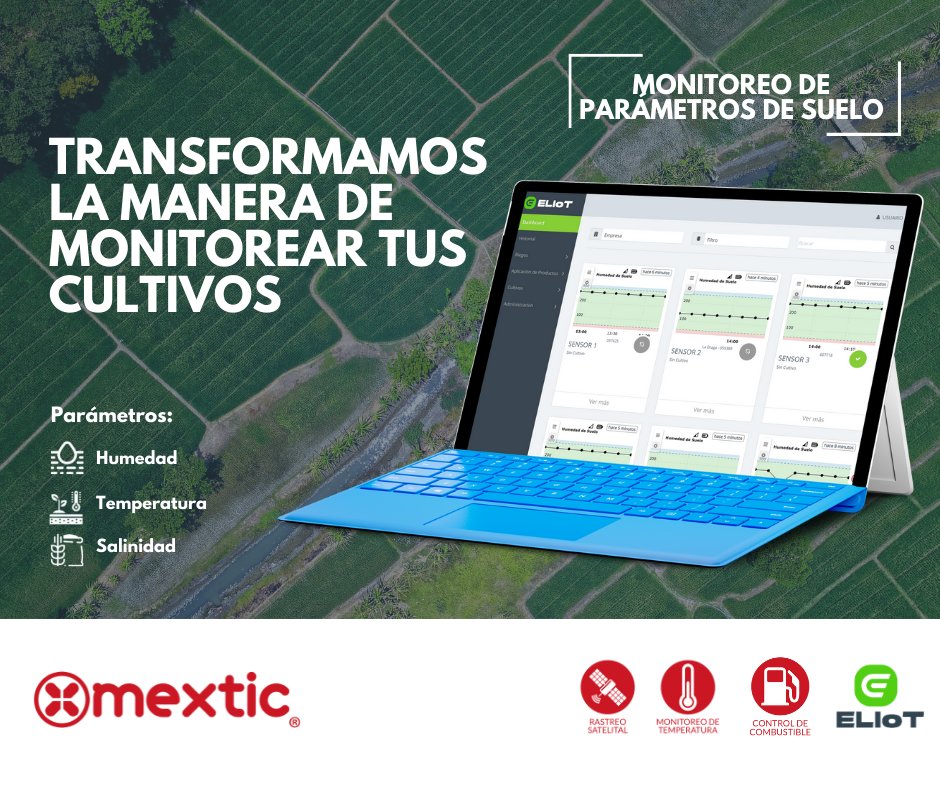 mextic's tweet photo. Nuestra solución te permite acceder a la información recabada por tus sensores desde cualquier dispositivo con Internet:
✅Humedad.
✅Temperatura.
✅Salinidad.
#MonitoreoParametrosDelSuelo
#Sentek
#Mextic
#ELIoT https://t.co/alKZNBcANe