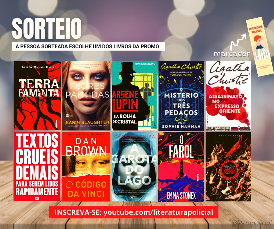 literapolicial's tweet image. ⭐ SORTEIO ⭐ - A pessoa sorteada escolhe um dos livros da promo.

REGRAS:
- Seguir @literapolicial
- Dar RT nesse tweet
- Morar no Brasil

🟠 Resultado: domingo, 12/12. Boa sorte 🍀
 ▶️ Inscreva-se youtube.com/literaturapoli…
 📷 Siga no Insta instagram.com/literaturapoli…
#sorteio