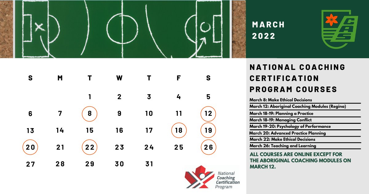 If your resolution for the New Year is build your skills as a coach and add to your coaching toolbox, then we've got you covered.

Take a look at the #NCCP workshops that will be available January to March.

Registration opens Saturday at 8:01 a.m.⬇
bit.ly/3c1AjtR