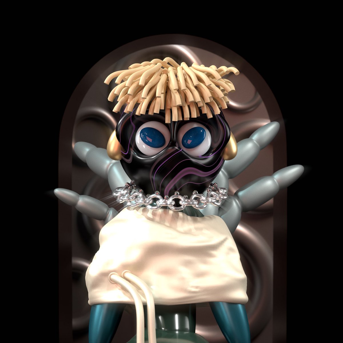 Josefozer's tweet photo. It’s @Voodollz_ time folks. Had my voodoll revealed😍 Love it #voodolz #nft #888innercircle #gm https://t.co/0foxuQjCzU
