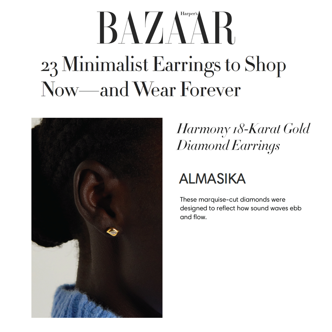 AlmasikaJewelry's tweet photo. "Timeless in their own right that they might as well serve as part of your seasonal capsule wardrobe."
Thrilled to see our HARMONY studs in @harpersbazaarus edit of minimalist earrings.
Thank you @Laurencaruso_ โจ
#harmony #almasika #soundwaves #marquisediamonds #diamondstud https://t.co/72JauoUuan