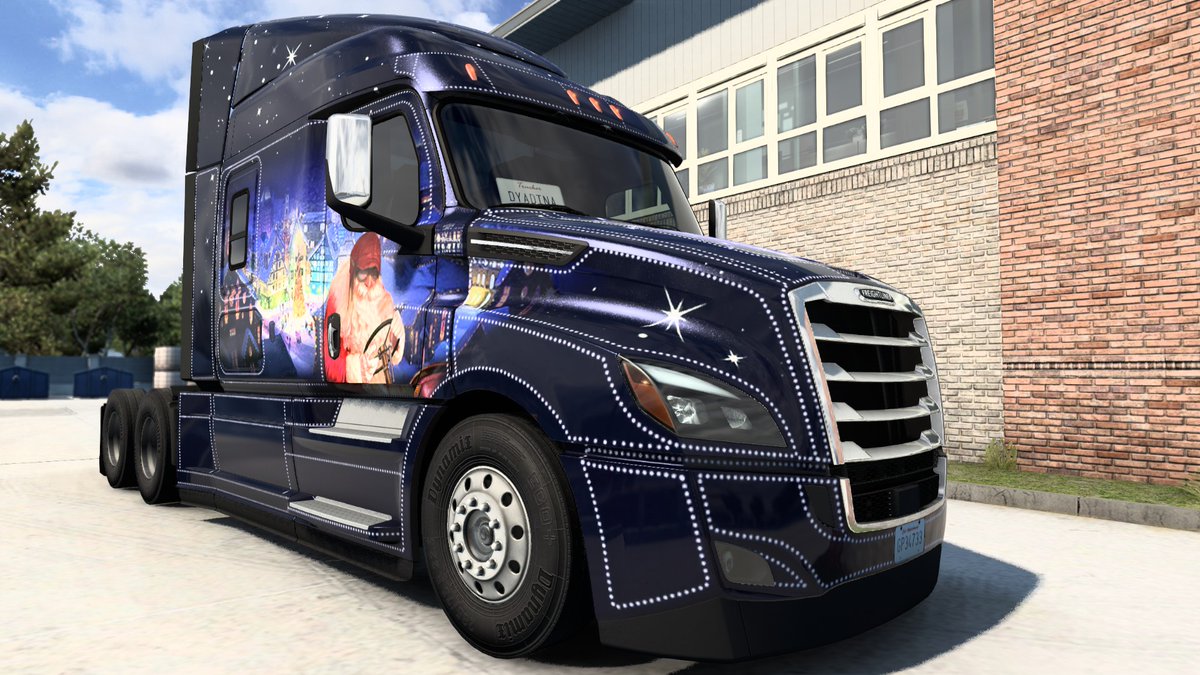 mikh2018's tweet photo. @SCSsoftware My new Cascadia 2022 with Detroit engine. I'm ready to transport toys for Christmas! #ATS https://t.co/eq0rO2D9ap