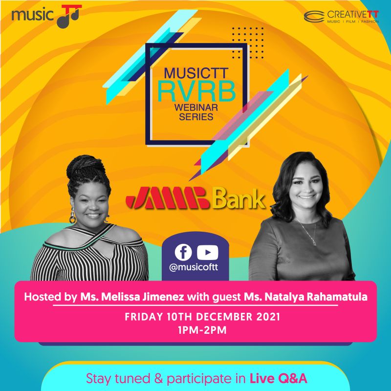 jmmbgrouptt's tweet image. Let's talk about formalizing your business as a creative! 

📅 10 December 
Time:  1:00-2:00pm

SME Resource Centre Strategy Officer Natalya Rahamatula  with General Manager - MusicTT Melissa  Jimenez 
Live Q&amp;amp;A segment to follow. 

#JMMBTT #JMMBSME #businessowners #SME