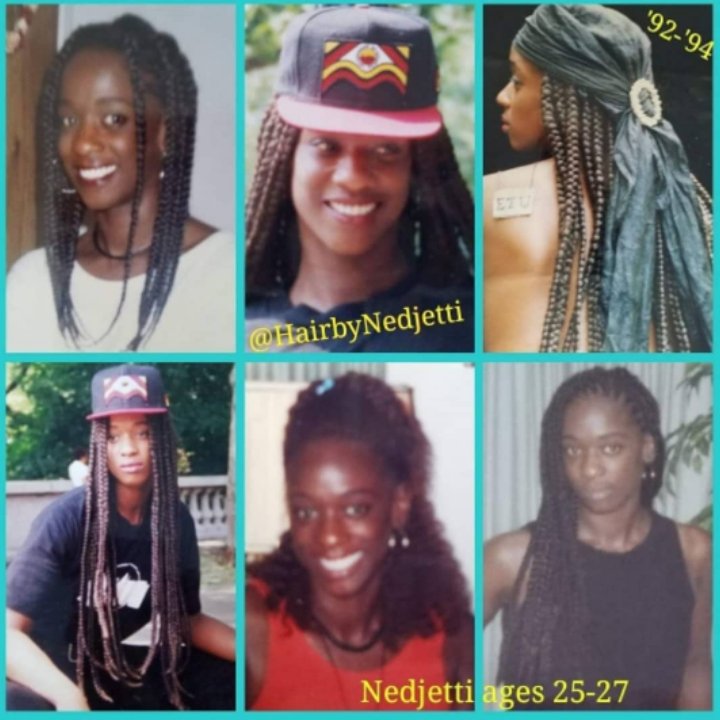 HairbyNedjetti's tweet photo. #Nedjetti #tbt ages 25-27 circa '92-'94 #relaxertonatural transitioning🦋
🤸🏾♀️Awh the good ole days of exploring & living life with the goal of understanding & embracing my Divine life's purpose💖
💇🏾♀️ #GoddessBraids #BoxBraids created by #NedjettiHarvey #SelfTrained #HairArtist✂️ https://t.co/xYDEpgKNJu