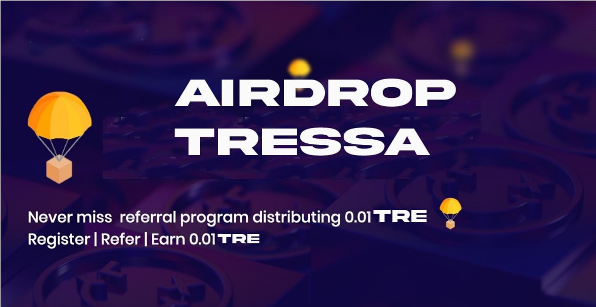 TRESSA.ORG Airdrop available until 2/20/2022

Airdrop link: t.me/TRESSA_AIRDROP…
How to join?
 Start Telegram Bot Join Telegram group and channele Follow on Twitter Submit your BSC wallet address (BEP-20).

Web: TRESSA.ORG