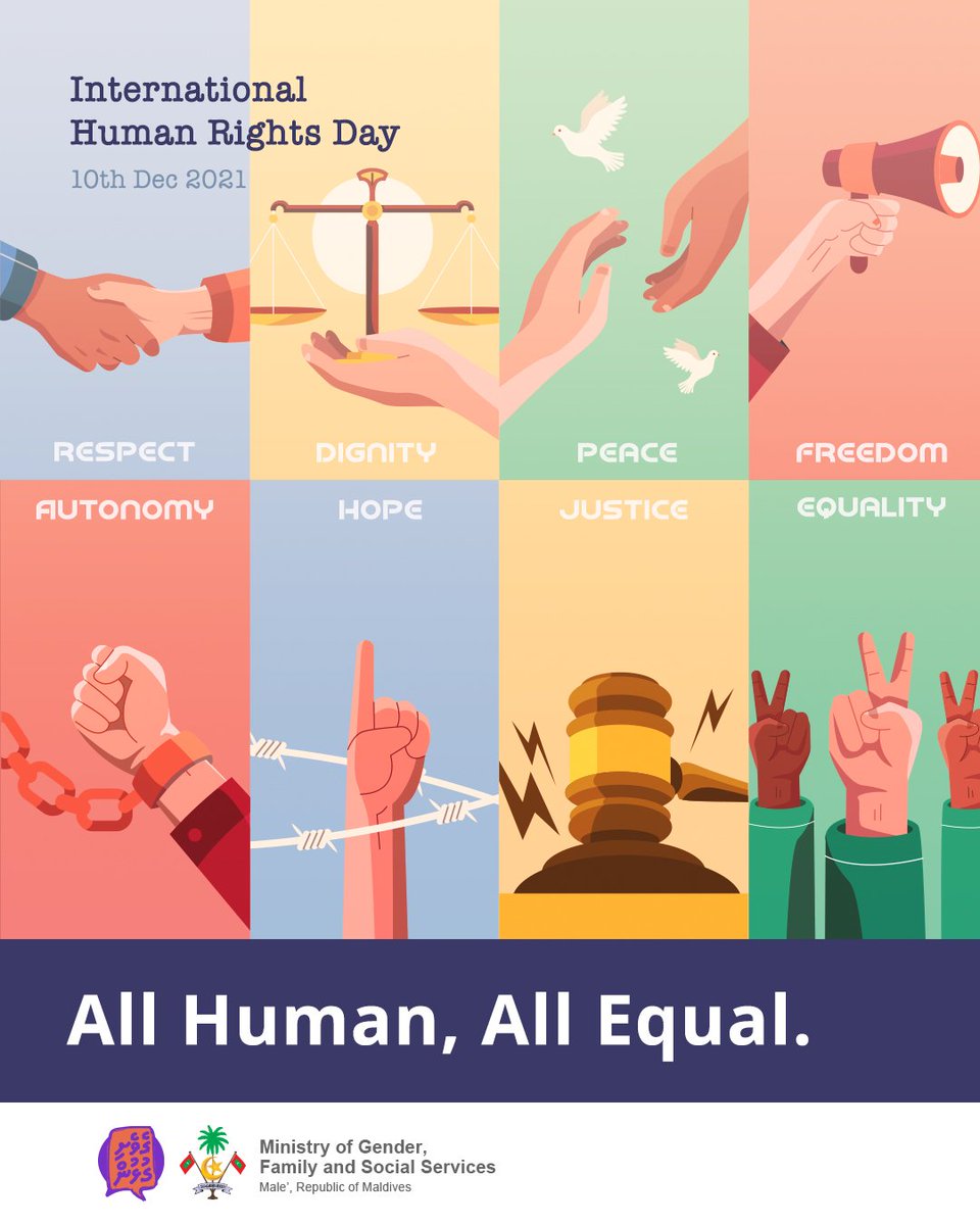SFdevelopmentMV's tweet photo. All Human, All Equal.

International Human Rights Day.

10th December 2021. https://t.co/qrGY5uPjsD