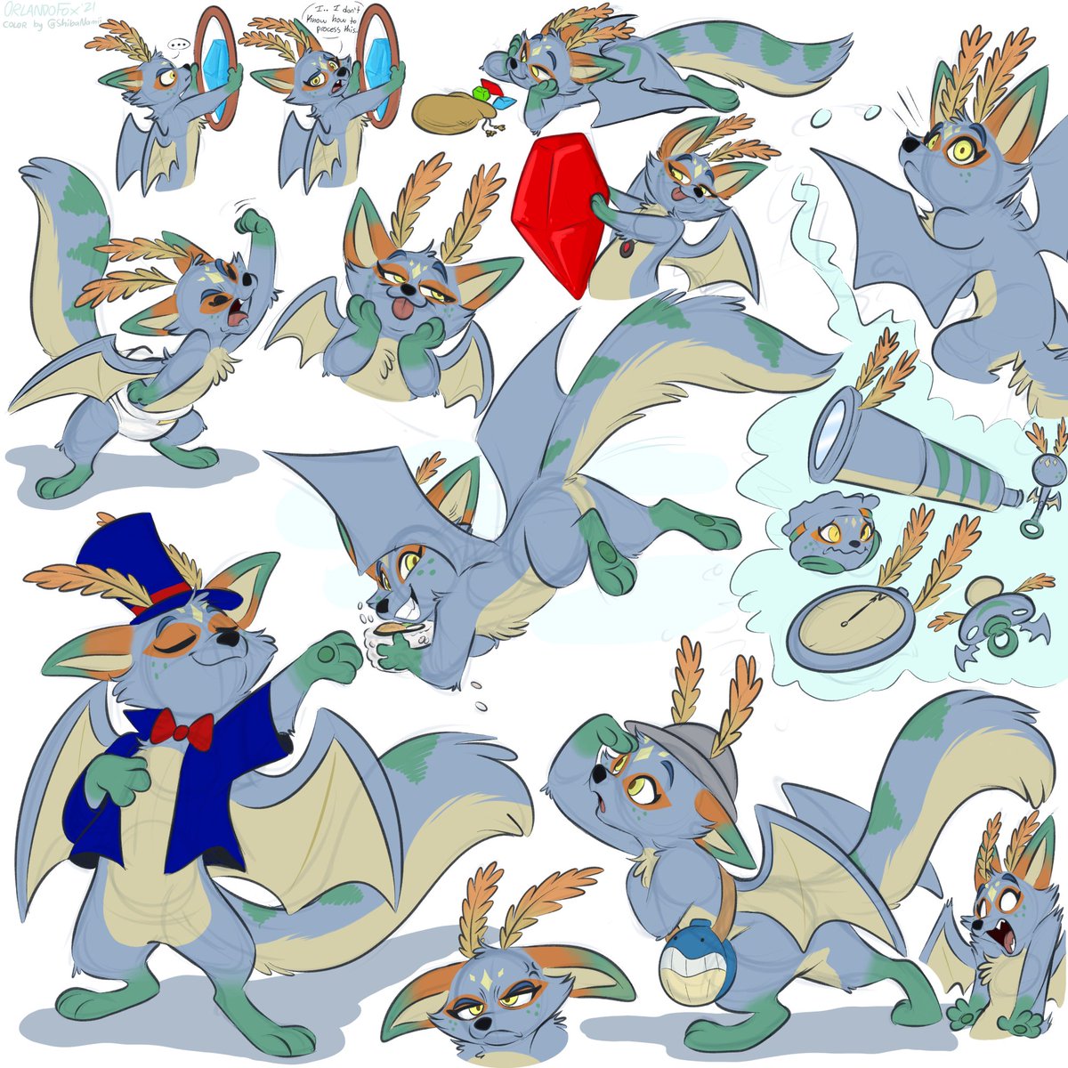 Orlando_Fox's tweet photo. Ready for any adventure... As long as it's done before bedtime. 💎

Doodle sheet for Alx!

(Color assistance by @ShibaNamii) https://t.co/ufj3FMgG5n