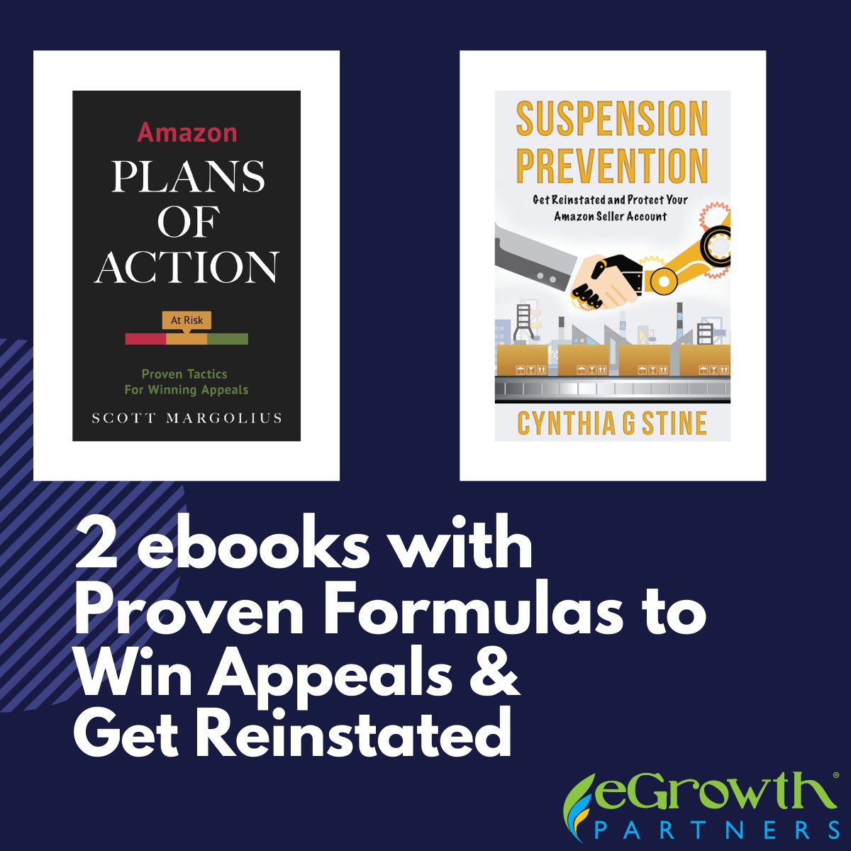 So excited to partner with Scott Margolius on the release of "Amazon Plans of Action: Proven Tactics for Winning Appeals"! Scott's book gives you proven strategies and concrete appeals to respond to Amazon suspensions and get your account back to selling.

egrowthpartners.com/win-amazon-app…