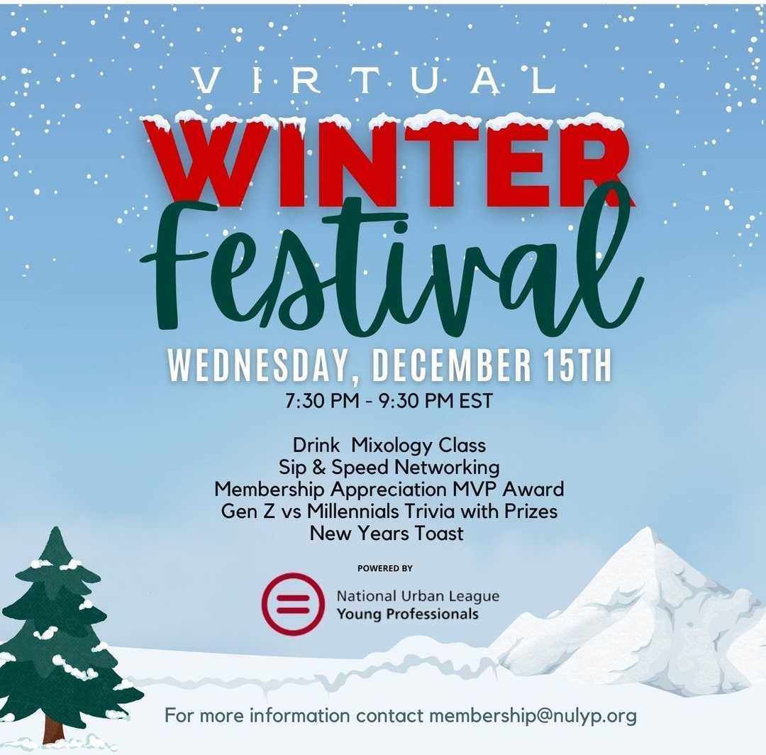 Please join <a href="/NULYP/">National Urban League Young Professionals</a> for their  Winter Festival Membership Appreciation Event on Wednesday December 15th from 7:30-9:30PM EST.

This event is open to all chapter members.

REGISTER TO ATTEND TODAY   

us02web.zoom.us/meeting/regist…