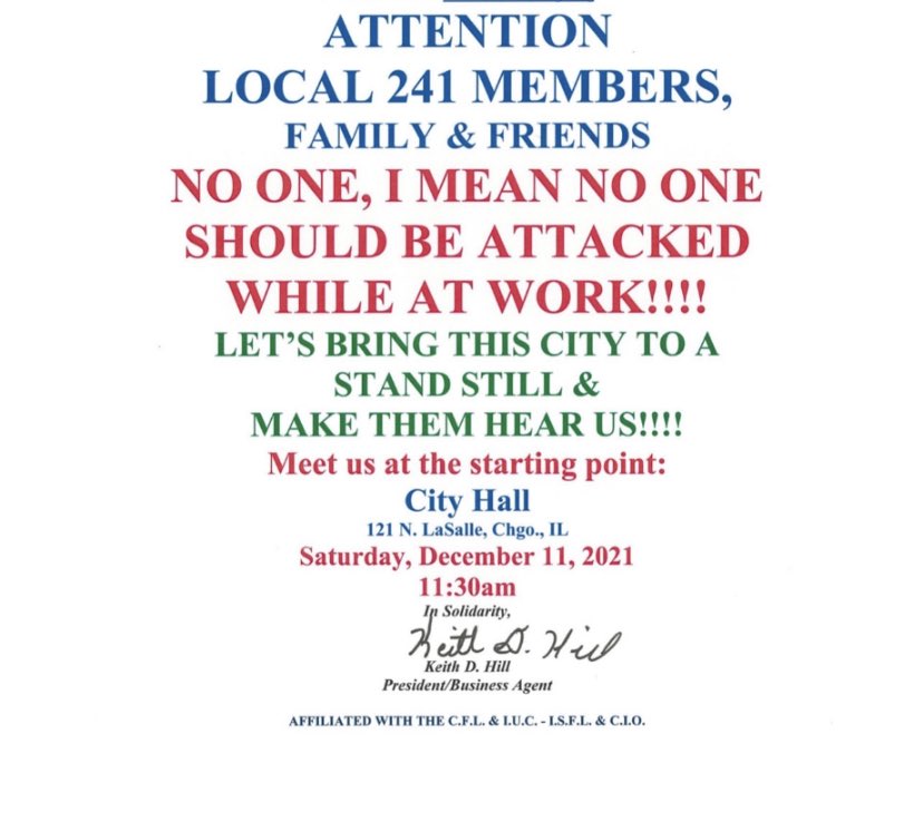 CTA Bus Drivers plan Saturday Rally after attack last week: