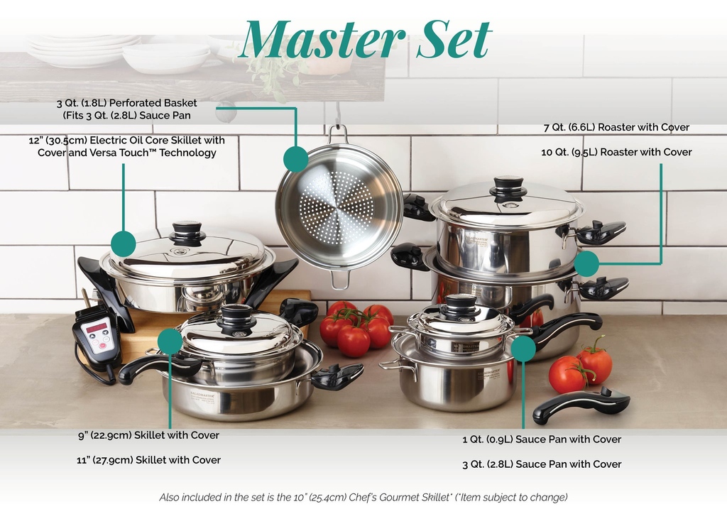 Saladmaster® on X: "For the everyday cook or a master chef looking for  optimum versatility, our Master Set equips your kitchen with all the  essentials you need to whip up delicious, healthy