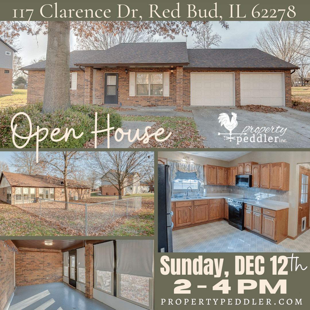 properTpeddler's tweet photo. OPEN HOUSE! 2Bed/2Bath home in Red Bud School Dist - this Sun, Dec 12th from 2 - 4 pm. Details at https://t.co/eQ41LvWWgV Listed with Designated Managing Broker Brenda Chandler of Property Peddler Inc. 618-201-3947
#HomeForSaleinRedBudIL #NewListing
#PropertyPeddler #OpenHouse https://t.co/SreSlErPXI