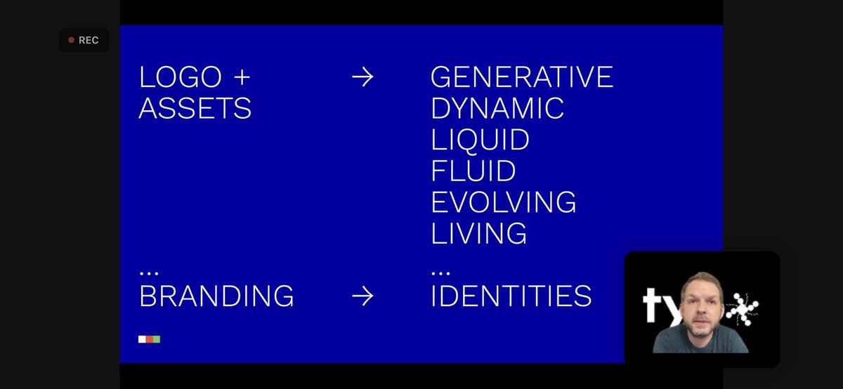 nonoiastudio's tweet photo. @martinlorenz at @typocircle #generativeIdentity #GraphicDesign #visualsystem https://t.co/OV6dqz3XQs