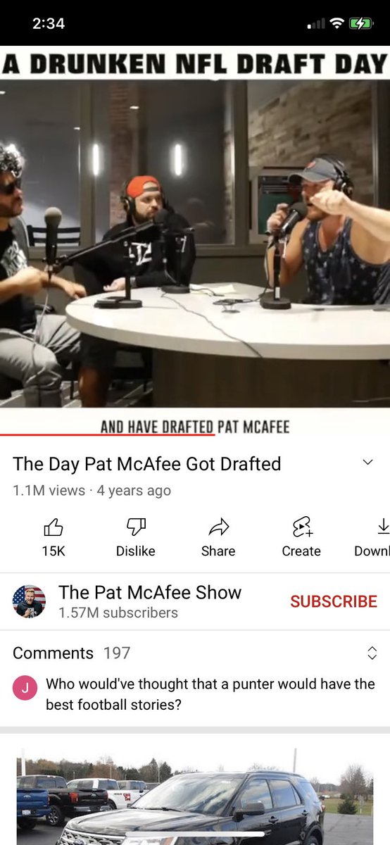 #PMSFANDUELFAMILY @PatMcAfeeShow first video of yours i saw and have been tuning in ever since. Loved the behind the scenes stories you shared, it gave such a different dynamic to the average NFL fan. We appreciate you and congratulations!