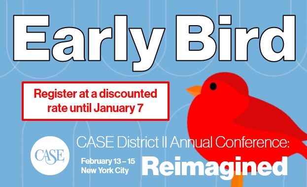 #CASED2 peeps, please RT! 🔁

As you're wrapping up biz before the holidays, take advantage of the discounted, early bird 🐦 rate for the District II Annual Conference ✅

Program ➡️ case.org/conferences-tr…