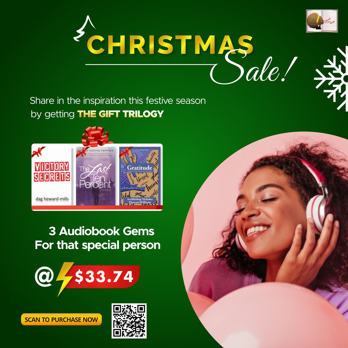 With our #GIFTTRILOGY, you can add a splash of inspiration to your #CHRISTMAS2021 this year. Fill your Christmas season with something sweet for yourself or someone special. 
Just Click here: speakthewordaudio.com/gift