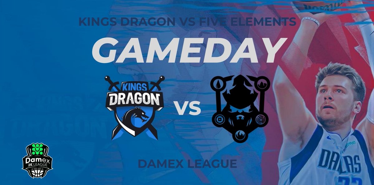 #NBA2K22 
Vamos con todo hoy en la <a href="/LigaESP2K/">Damex 2k League</a> 🏀

⏰ 23:00h
⚔ <a href="/FiveElementsGG/">FIVE ELEMENTS™ 🎅🏻</a>
📺 twitch.tv/KingsDragonES

Que sientan el #DragonPower