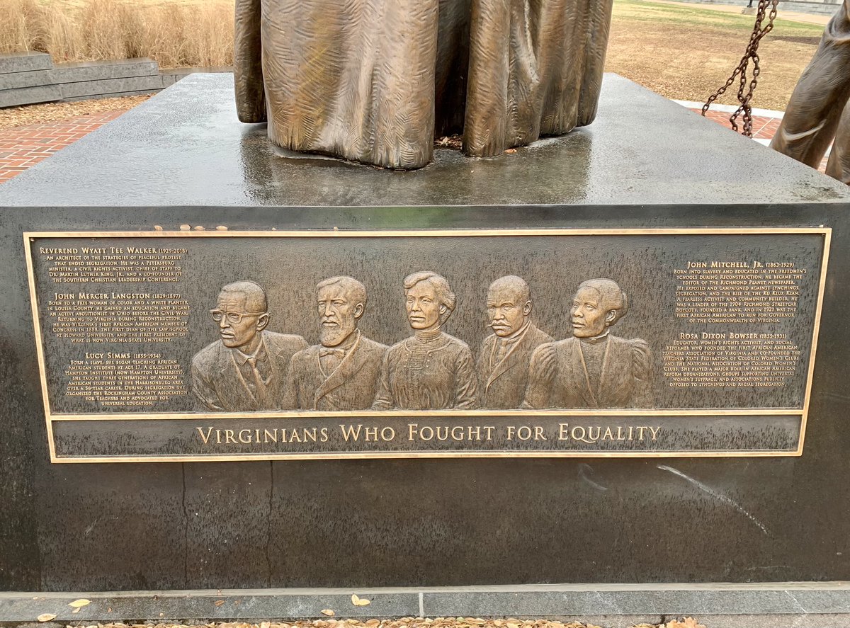 RVAStatues's tweet photo. Emancipation and Freedom Monument on Brown’s Island in Richmond, Va. Designed by Thomas Jay Warren, “features two 12-foot bronze statues representing a man, woman, and infant newly freed from slavery.” https://t.co/8NfMLl8Oc3 https://t.co/IvQunqUhwn