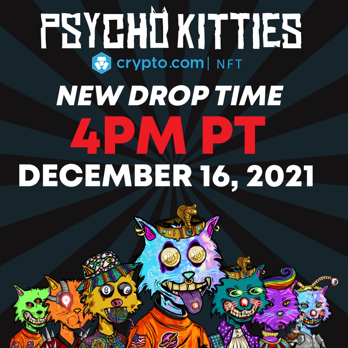 PsychoKittiesOG's tweet photo. Had a slight time change. Mark your calendars!!! 🚀 https://t.co/hjlb6s23ve