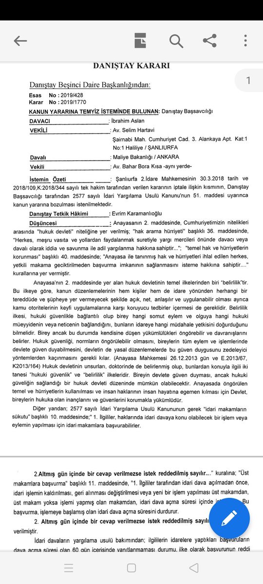 SametHukuk's tweet image. Danıştay 5. Dairesinden garabet bir karar.
 Zımni ret işlemine karşı dava açılamayacağı belirtilmiş. 
İdare keyfi davranıp hiç cevap vermese, dava açma imkanı kalmayacak. 
Yüce yargı kendi varlık nedenini inkar etmiş. 
AYM / AİHM aşamalarında ihlal çıkacağı bariz bir karar.