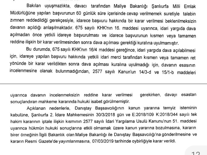 SametHukuk's tweet image. Danıştay 5. Dairesinden garabet bir karar.
 Zımni ret işlemine karşı dava açılamayacağı belirtilmiş. 
İdare keyfi davranıp hiç cevap vermese, dava açma imkanı kalmayacak. 
Yüce yargı kendi varlık nedenini inkar etmiş. 
AYM / AİHM aşamalarında ihlal çıkacağı bariz bir karar.