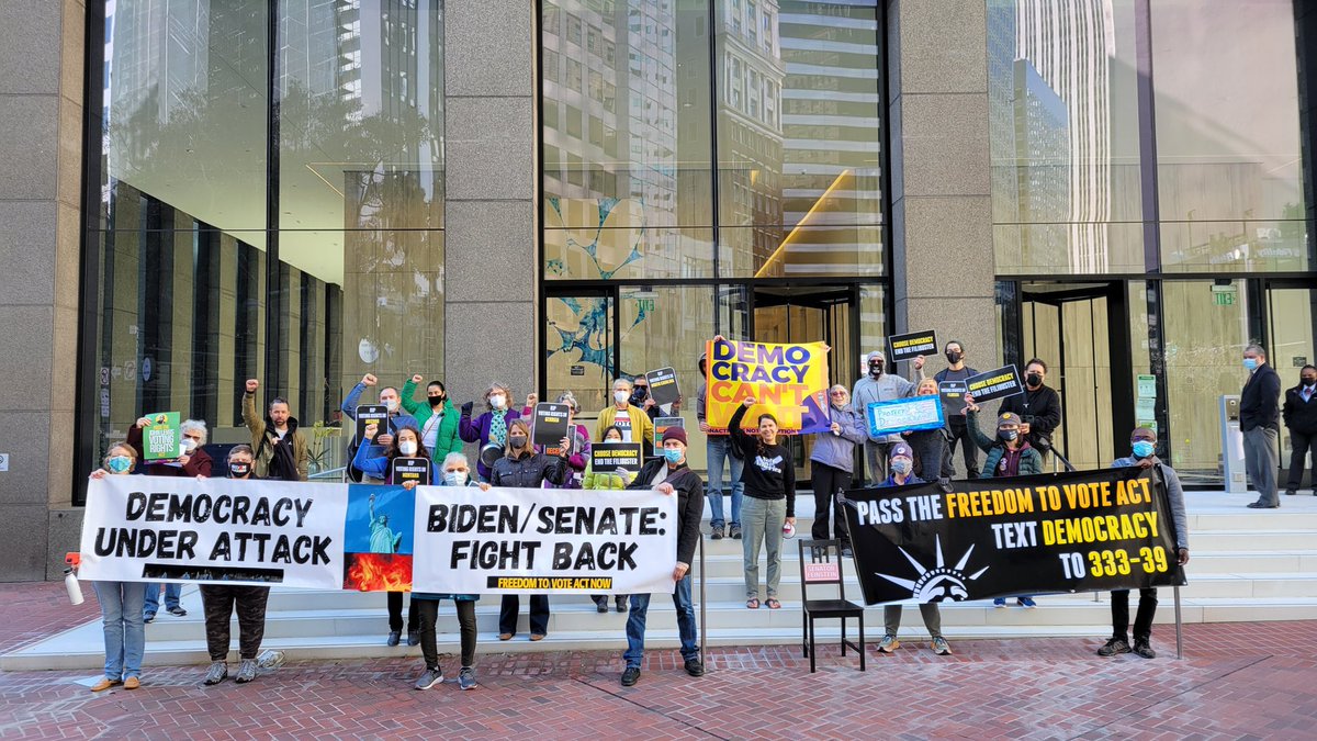 Black Voters Matter Fund (@blackvotersmtr) on Twitter photo Can’t Stop, Won’t Stop!
Our partners in California are spreading an important message! When Democracy is under attack, it’s time for <a href="/POTUS/">President Donald J. Trump</a> and the Senate to stand up and fight back! #SummitForDemocracy #RightsBeforeRecess ✊🏾 Can’t Stop, Won’t Stop!
Our partners in California are spreading an important message! When Democracy is under attack, it’s time for <a href="/POTUS/">President Donald J. Trump</a> and the Senate to stand up and fight back! #SummitForDemocracy #RightsBeforeRecess ✊🏾