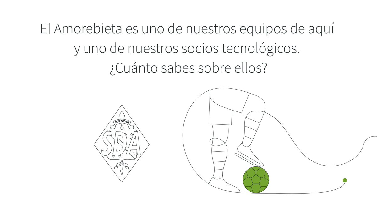 GuukEus's tweet photo. ⚽ El @SDAmorebieta es uno de nuestros equipos de aquí y uno de nuestros socios tecnológicos. ¿Cuánto sabes sobre ellos? #Volvamosaconectar https://t.co/EHDL68Jbqs