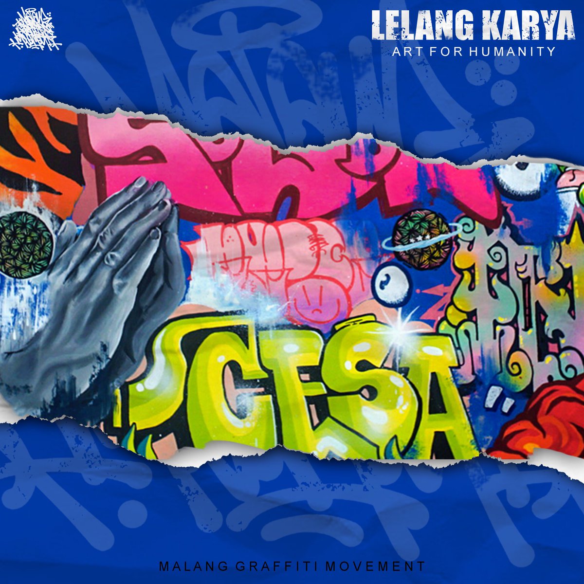 charmingmann_'s tweet photo. Art For Humanity 
Kolaborasi 12 street artist lintas disiplin yang tergabung dalam Malang Graffiti Movement dengan media satu kanvas berukuran 100 CM x 100 CM untuk menyuarakan Art For Humanity, karya ini akan di peruntukan sebagai sebuah media berbagi.
Karya dengan judul "Do'a" https://t.co/dSnWm6Rfv1