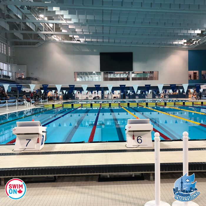 SwimOntario's tweet photo. Ontario Junior International is back!!! Day 1 Distance session kicks off at 3:30! Watch the live stream at https://t.co/IbqodAbbzr and live results can be found at https://t.co/bRhPM3jKml! Good luck to all swimmers! https://t.co/HAX6ShZxKe