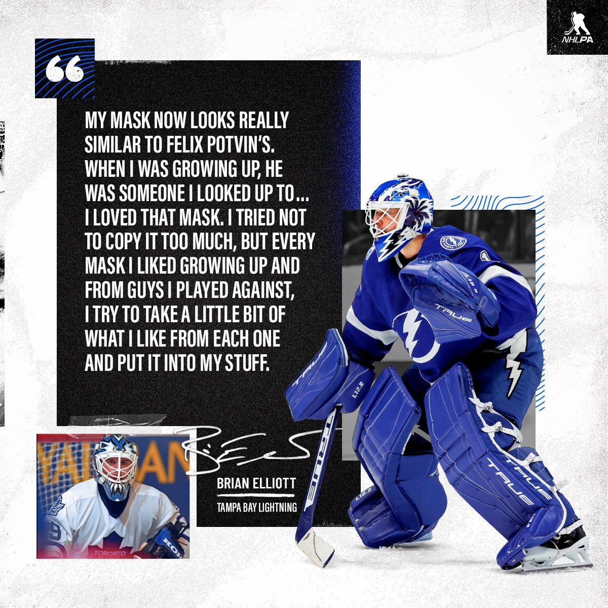 Known for his eye-popping goalie masks, <a href="/KidElls1/">Brian Elliott</a> has debuted his latest creation with <a href="/TBLightning/">Tampa Bay Lightning</a>.

The netminder on the inspiration behind his latest helmet: ply.rs/bdc101d70f4