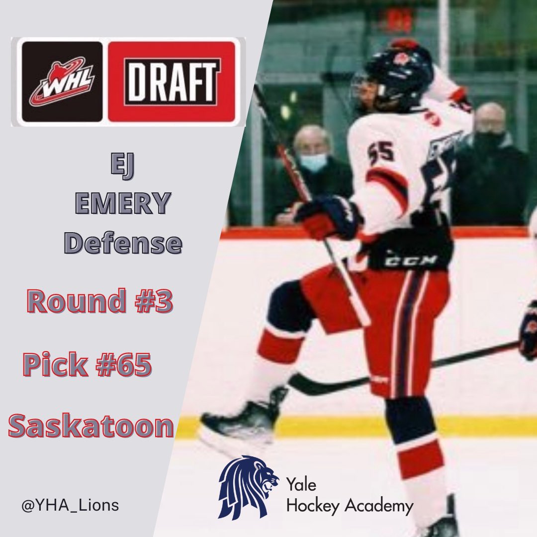🚨 WHL DRAFT 🚨

Congrats to <a href="/ejemery55/">EJ</a> on being drafted by the <a href="/BladesHockey/">Saskatoon Blades</a> 

“It means a lot to be drafted into the <a href="/TheWHL/">Western Hockey League</a>  I am grateful and excited for my future” ~ E. Emery 🦁