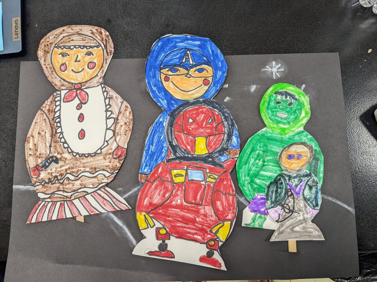 ChristianaES1 Caleb in Mrs. Lehew's 2nd grade is artist of the week for his superhero Matryoshka Dolls!