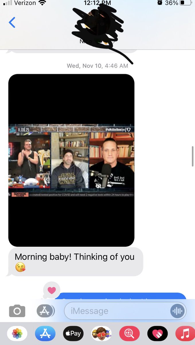 JMETZ14's tweet photo. @PatMcAfeeShow your show even makes my fiancé think about me while watching when we aren’t together. #pmsfanduelfamily https://t.co/Lqd8OJlDk9