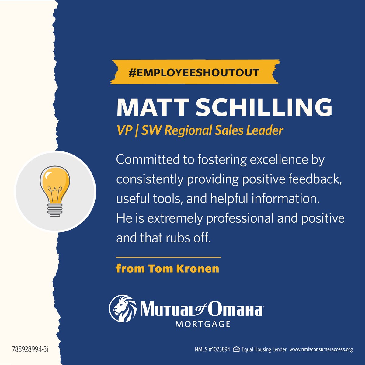 MutualReverse's tweet photo. #MutualReverse proudly provides our Recognition of Admiration &amp; Respect to Southwest Regional Sales Leader Matt Schilling! 👏🏻

Read more about why Matt has earned this #EmployeeShoutout ⬆️

#ROAR #🦁 https://t.co/nTjWDUCrW4