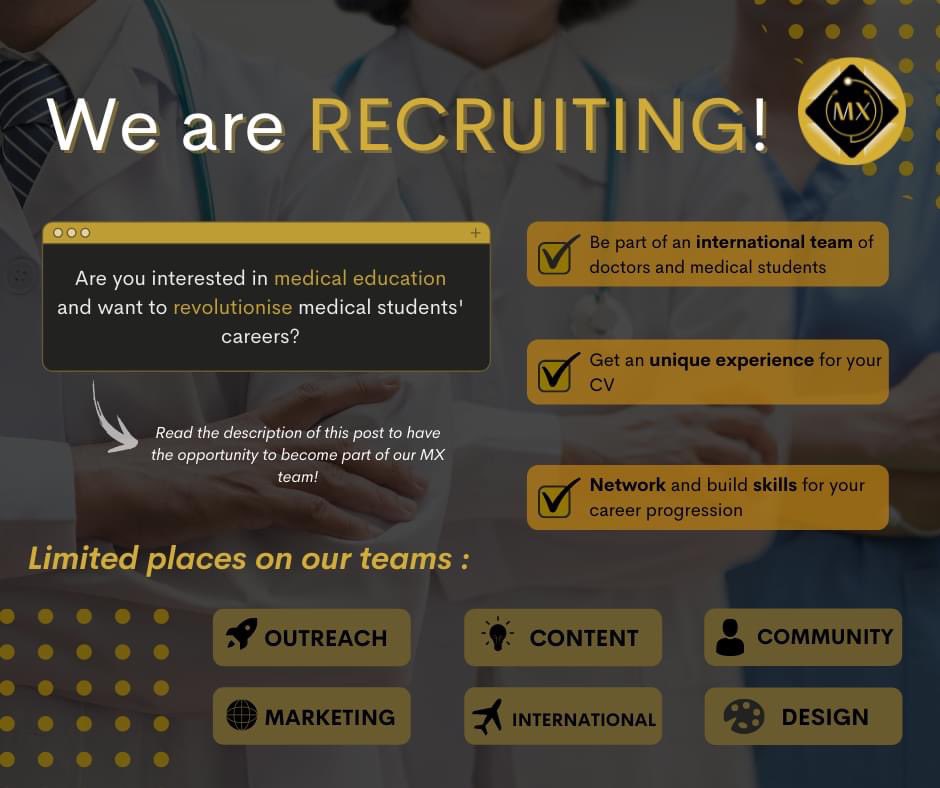 medschoolxtra's tweet image. 📣 Our recruitment is ending on the 13th of Dec, and you would not want to miss this opportunity: 

Get more information about our project and the roles here: bit.ly/3DQQp6c

#cvdevelopment #medtwitter #careerdevelopment #recruitment