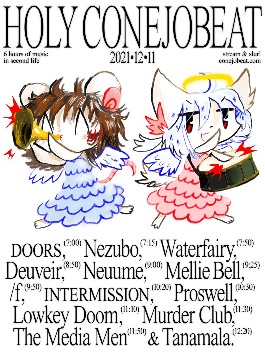 HOLY CONEJOBEAT 🌈 THIS SATURDAY 🌈 DOORS OPEN @ 7PM EST 🌈 6+ HOURS OF BLESSED BEATS FROM 11 CHUNCHY DJS 🌈 CONEJOBEAT.COM