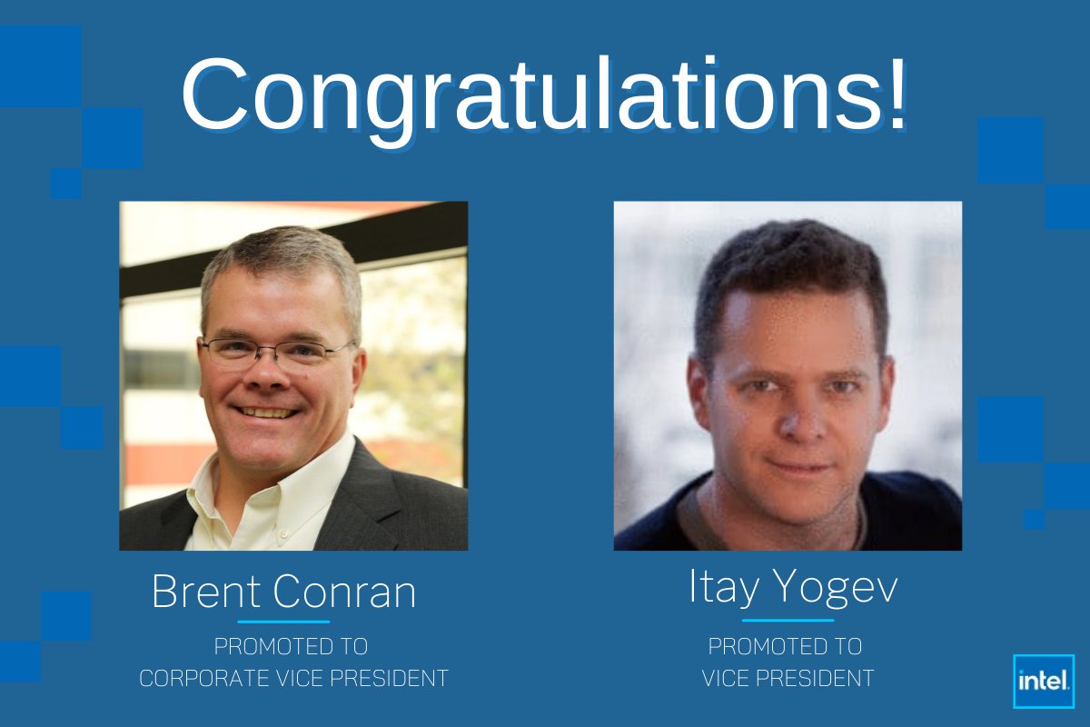 Announcing well-deserved promotions is one of the great joys I have as a leader, and I’m thrilled to say that Brent Conran has been promoted to Corporate Vice President. In addition, Itay Yogev has been promoted to Vice President.
I’m incredibly proud of these leaders &amp; our team!