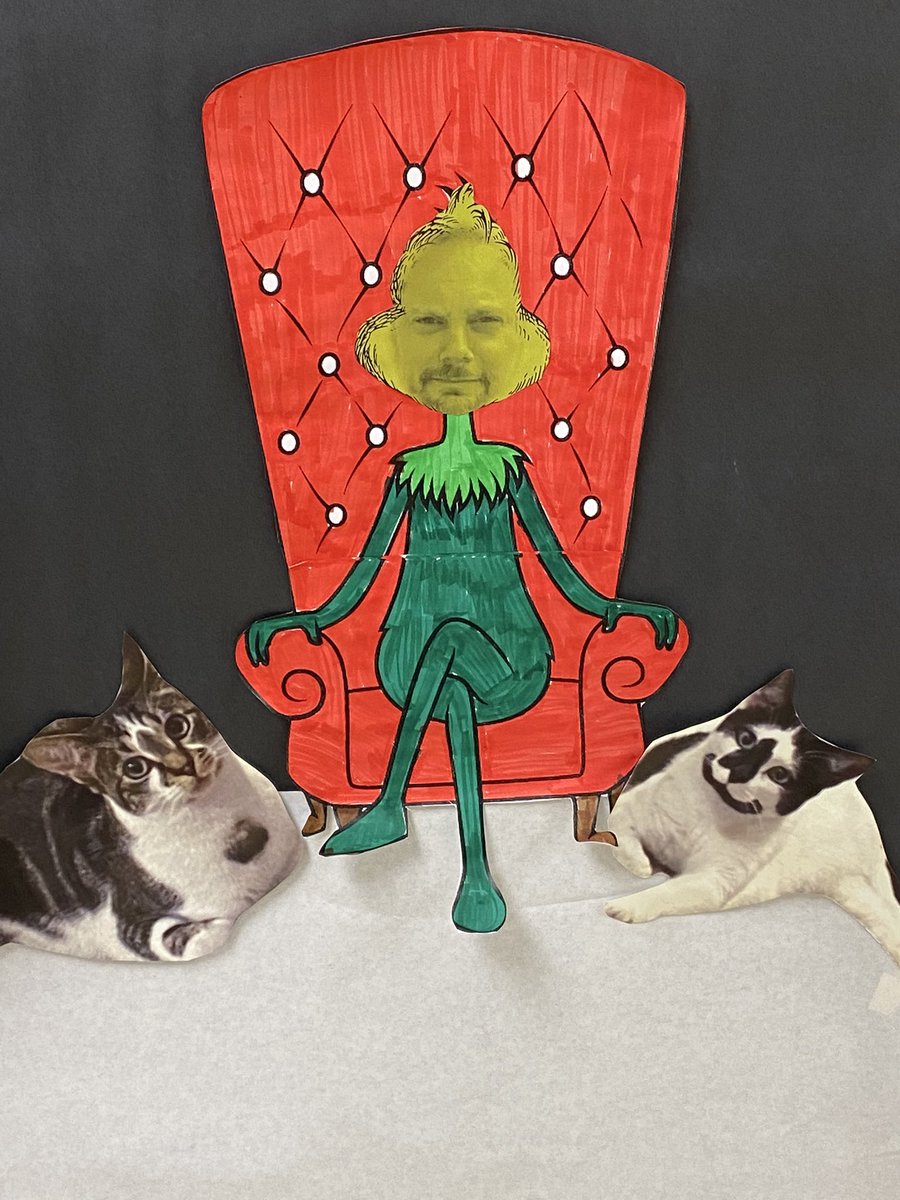 We’re  having a door-decorating contest at school, and I think Mme Amanda’s class is trying to send Mr. Gaudet a message…#rvsed