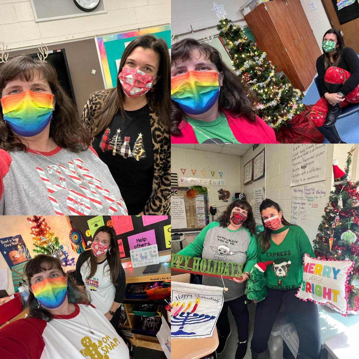 KrazyKawkain6th's tweet photo. It's the most wonderful time of the year! #feelingfestive #teacherslovechristmas #hollyjollyteachers @_Teach_ https://t.co/dWpaZGkAb8
