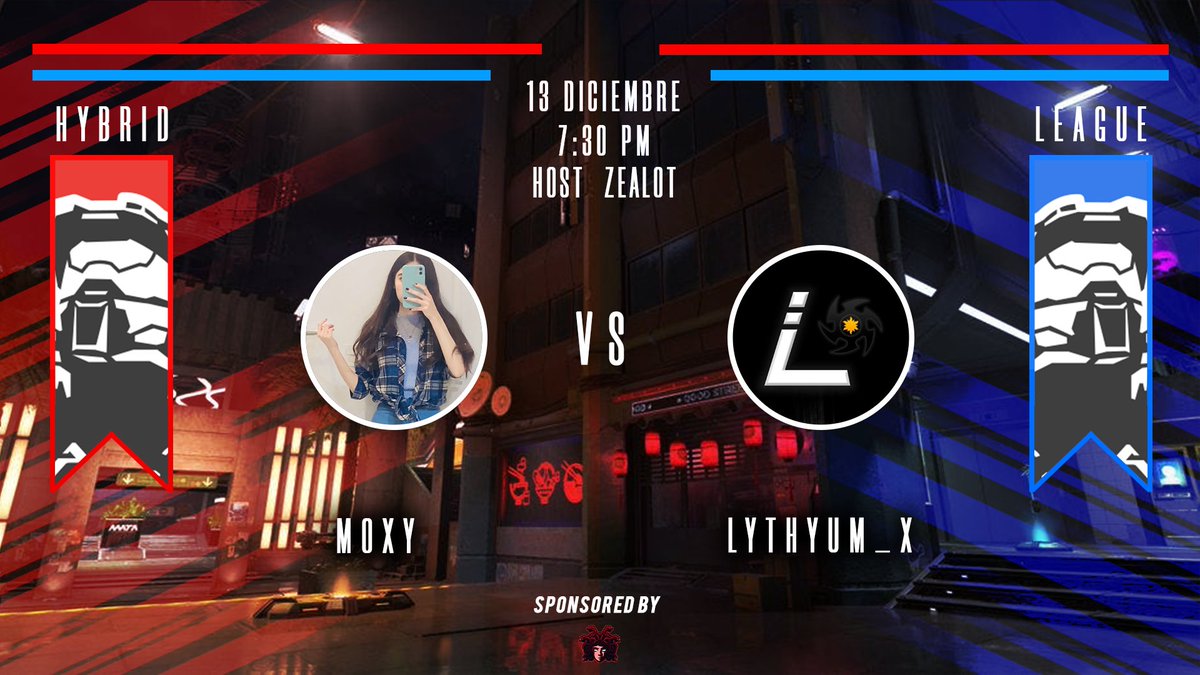 La #HYBRIDLEAGUE llega este 13 de Diciembre ‼️💢📌🔥

<a href="/an_ettx/">Moxy ♡ Nostalgia</a> Vs <a href="/Lythium_x/">Lythium_X</a>
Host: Twitch.tv/zealoti
Challonge: challonge.com/es/HIBRIDLEAGU…
Sponsored by <a href="/ApricityAE/">Apricity</a> 🔥📈