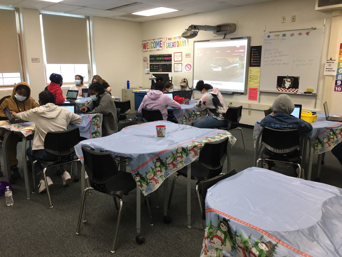 Bing_EastMiddle's tweet photo. Mrs. Barber's Math classes practiced their decimal operations by choosing food from a restaurant menu with only $20.00 each. They figured out how much they buy including an 8% tax while still staying in their $20.00 budget. They did an amazing job! https://t.co/51KyoDK1k7
