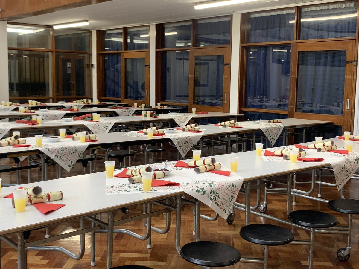 PE team enjoying a well deserved Christmas lunch together! Amazing effort by the catering team for the amazing lunch and by staff who served the students their lunch!