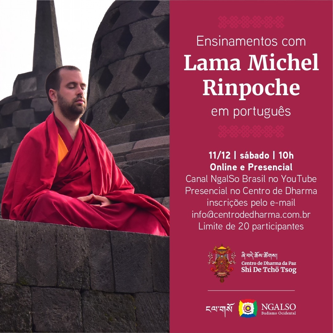 lamamichel's tweet photo. Neste sábado, 11/12, às 10h:
Ensinamentos com Lama Michel Rinpoche em português
#lamamichel #ngalso #buddhism #lamamichelrinpoche https://t.co/HYmENrxTRU